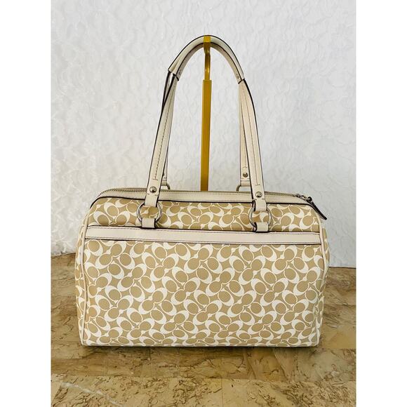 Coach signature multicolored tan/white Carryall satchel F15132 - Picture 2 of 9